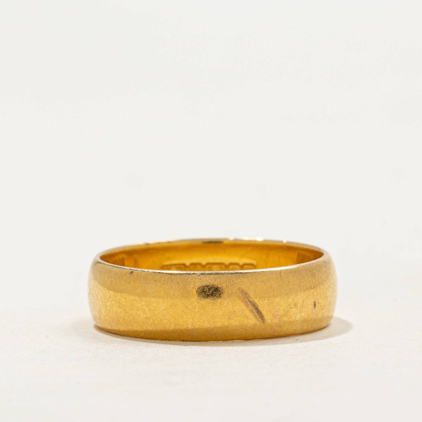 Bague Birmingham 1961 en or jaune 22 carats | 5,59 mm | Taille 7