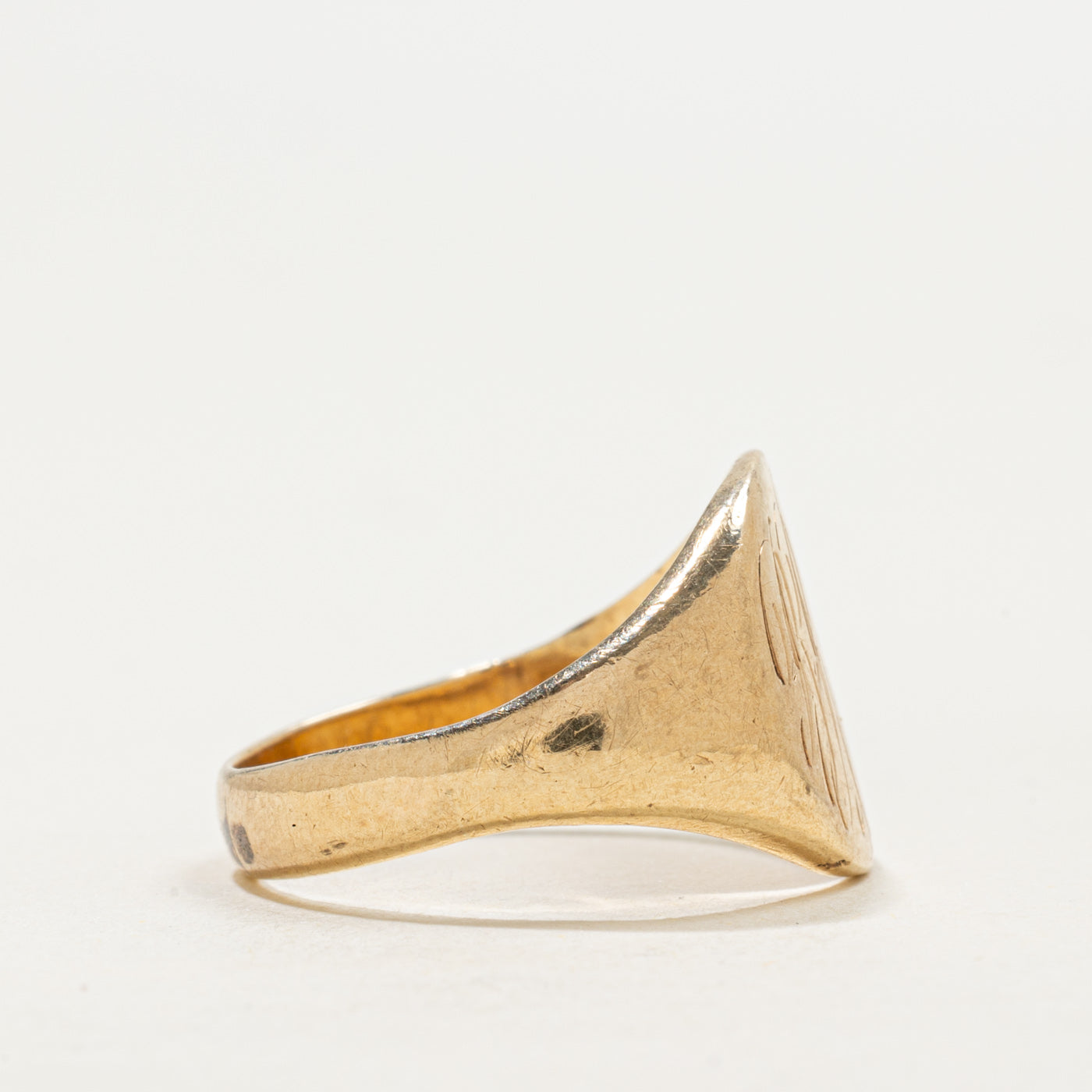 Bague chevalière initiale « BRMcC » Dublin 9K 1964 | Taille 7,25