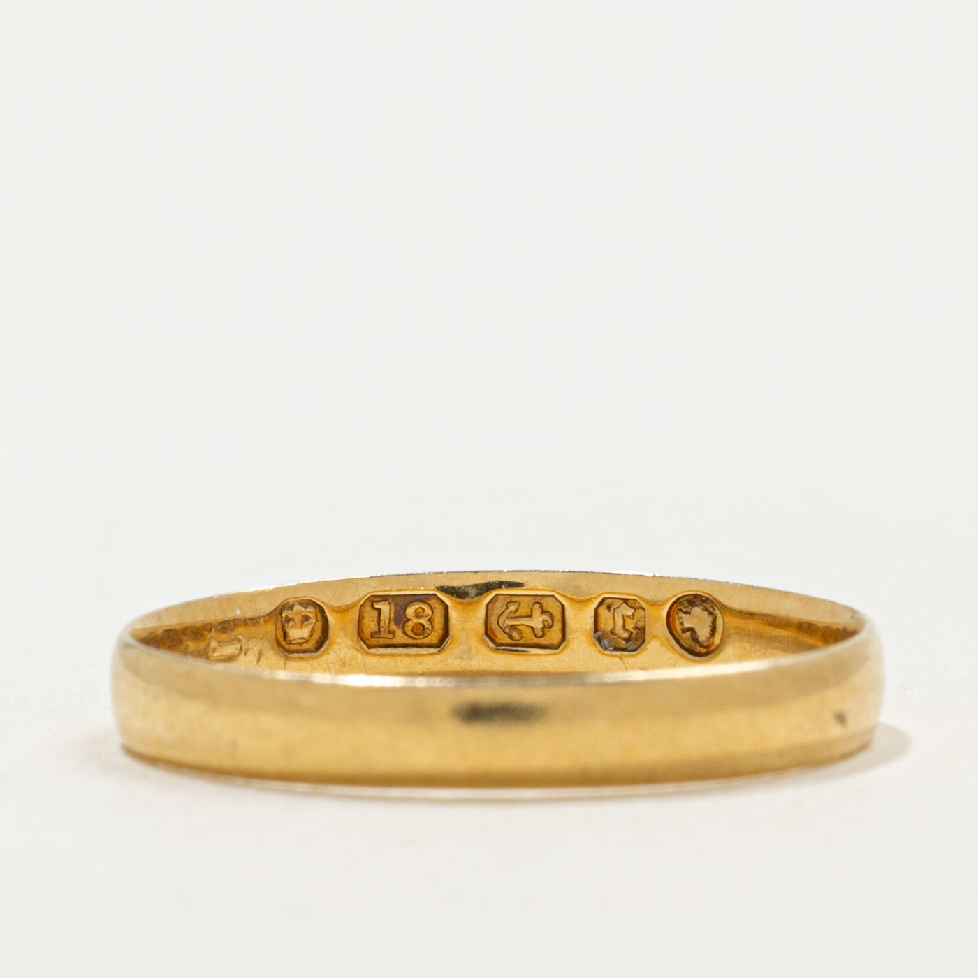Bague Birmingham 1877 en or jaune 18 carats | 2,69 mm | Taille 6