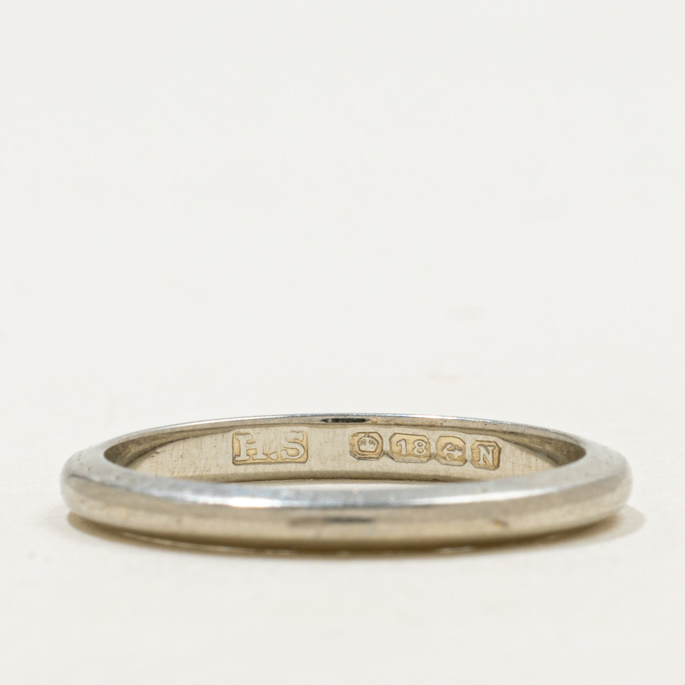 1937 Birmingham 18k White Gold Stacking Band | 2.23mm | SZ 5.5