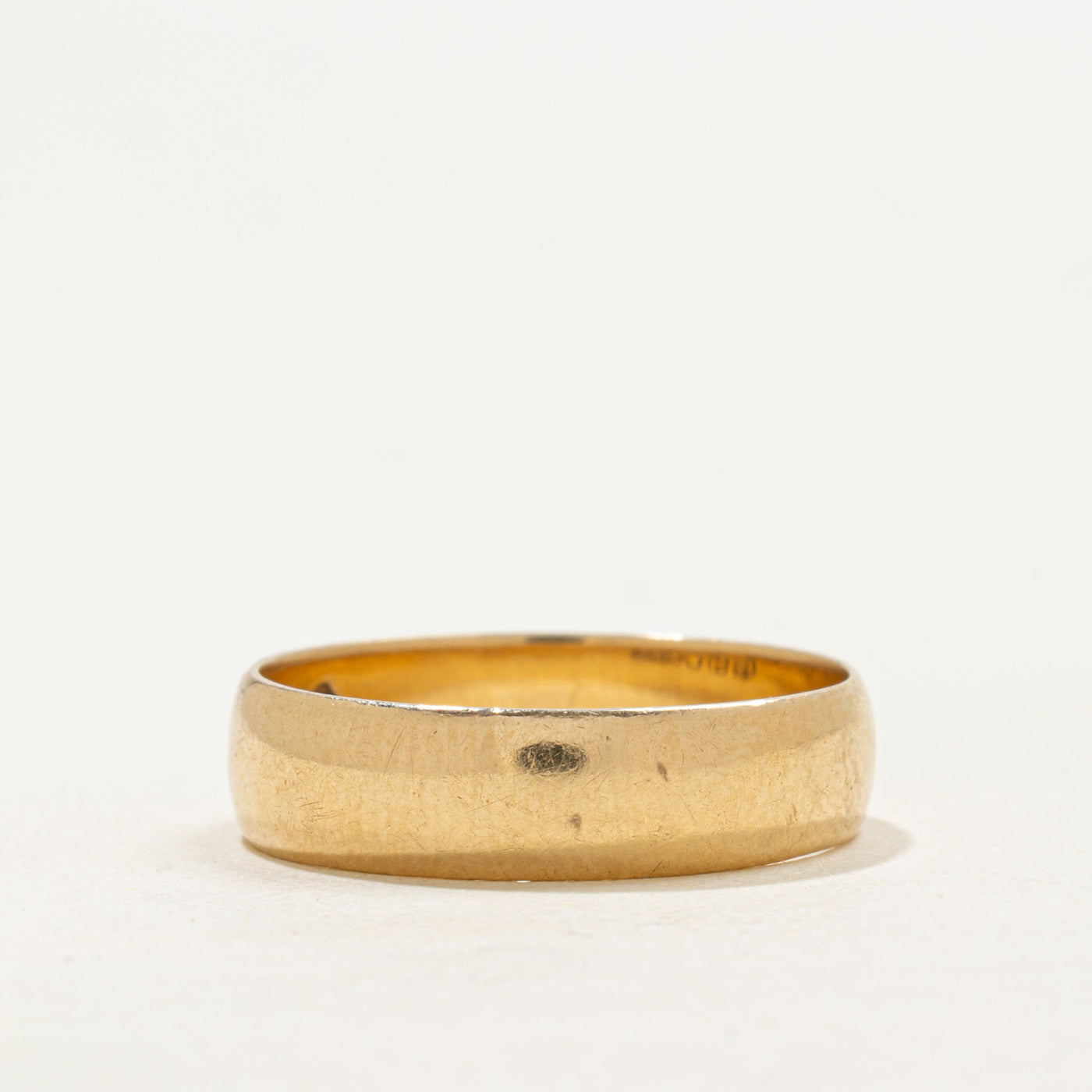 Vintage Pseudo Hallmarked 18k Yellow Gold Band | 5mm | SZ 7.5