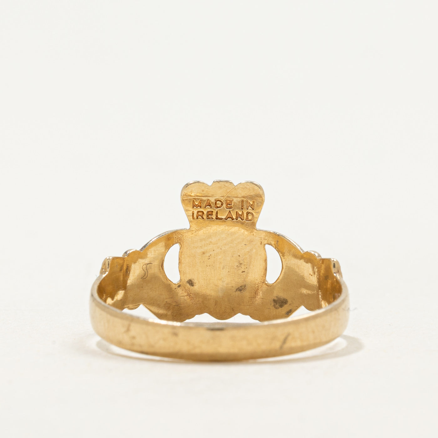 Bague Claddagh Dublin en or jaune 9 carats | Taille 5,75