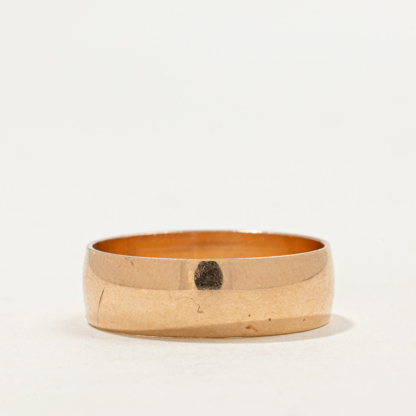 Alliance soviétique en or rose 14 carats poinçonnée, 1973 | 7,01 mm | Taille 11,75