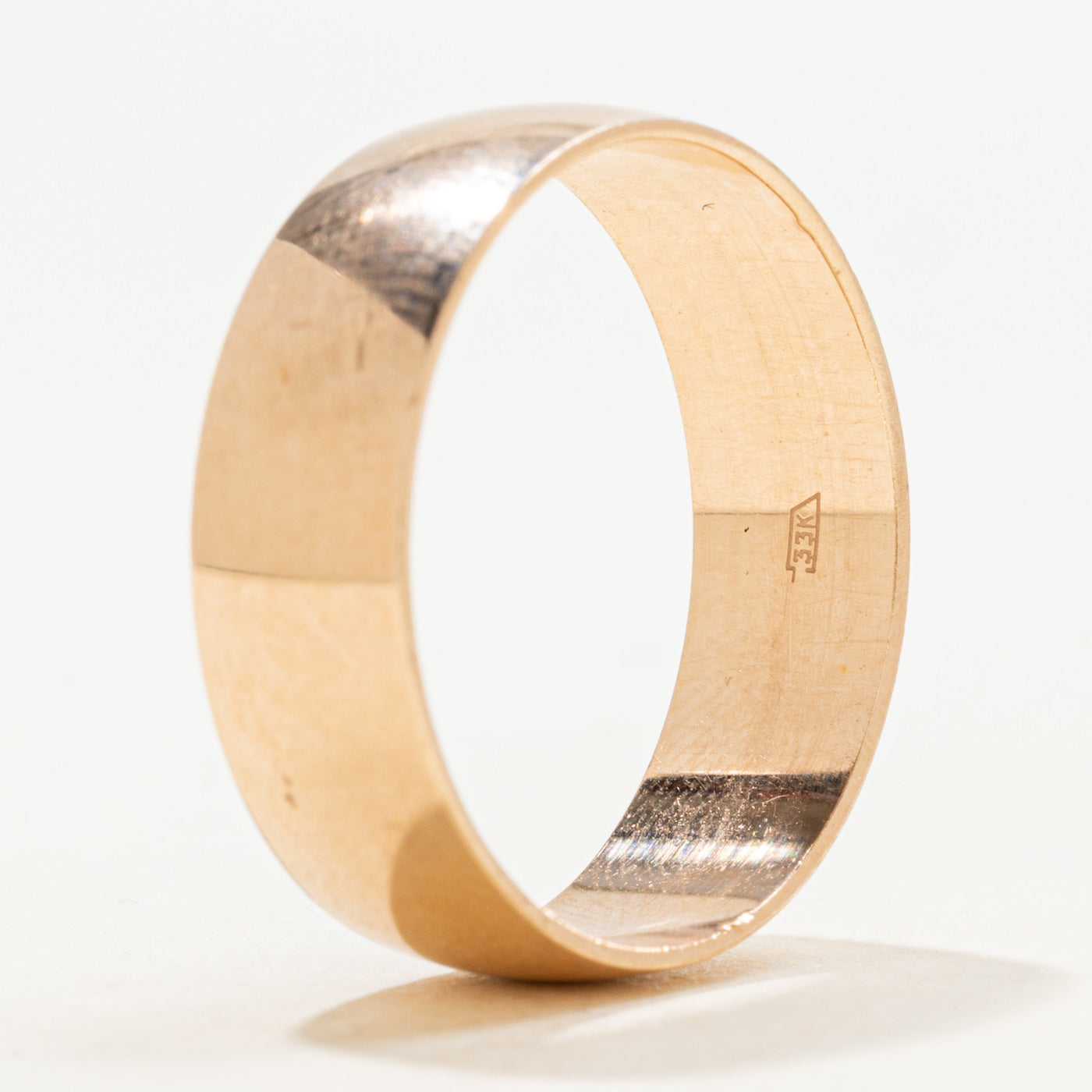 Alliance soviétique en or rose 14 carats poinçonnée, 1973 | 7,01 mm | Taille 11,75