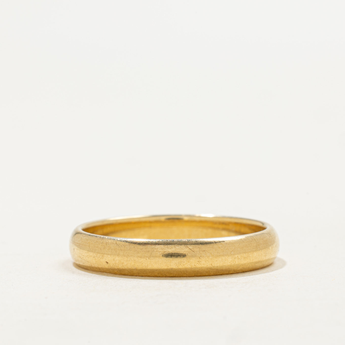 Italian 18k Yellow Gold Band | 4mm | SZ 10.75