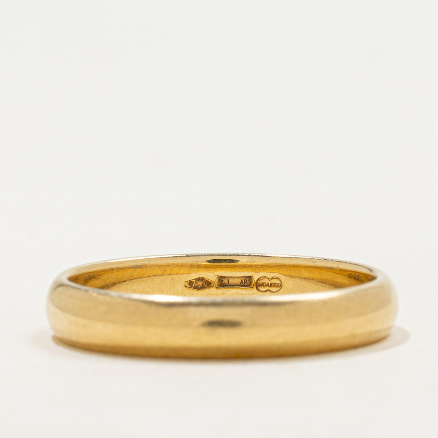 Italian 18k Yellow Gold Band | 4mm | SZ 10.75