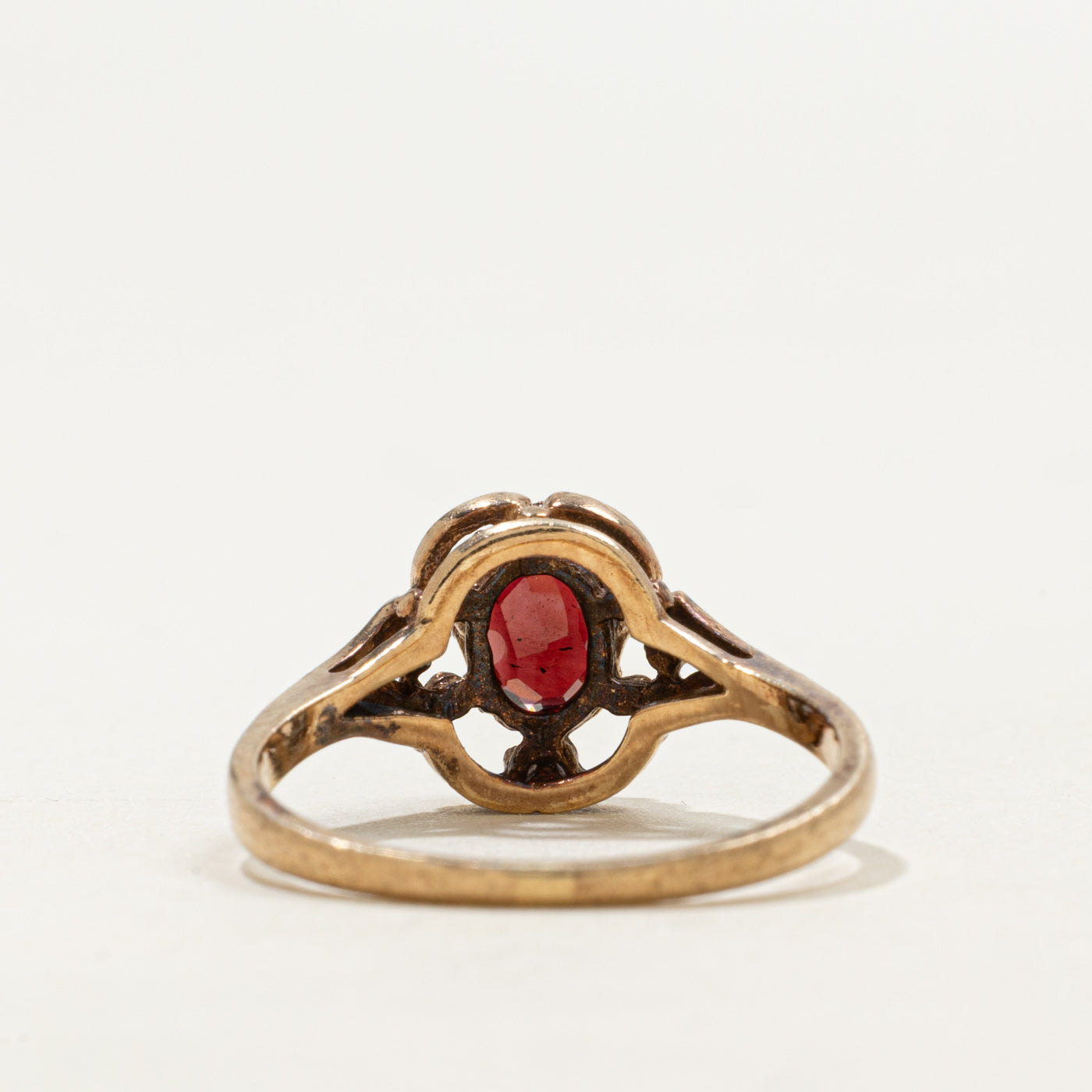 Vintage Canadian 10k Garnet Openwork Ring | 0.60ct | SZ 7.5
