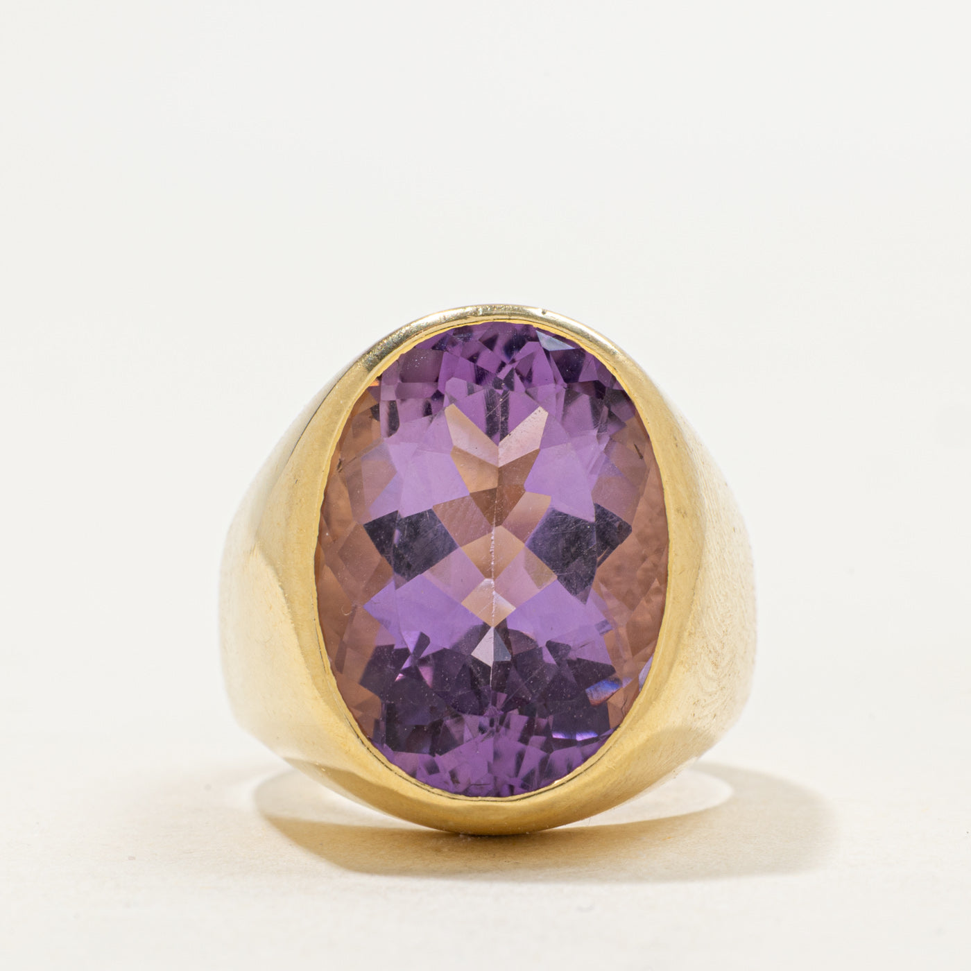 ‘Cavelti/Birks' Oval Cut Amethyst Cocktail Ring | 9.2ct | SZ 7.5