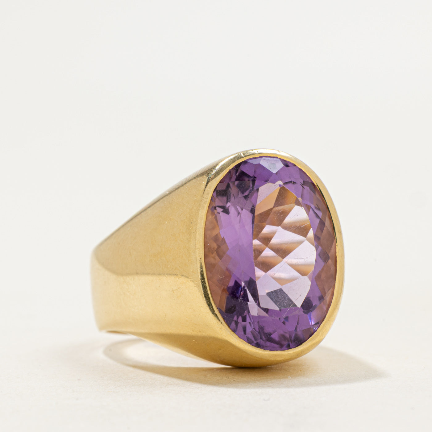 ‘Cavelti/Birks' Oval Cut Amethyst Cocktail Ring | 9.2ct | SZ 7.5