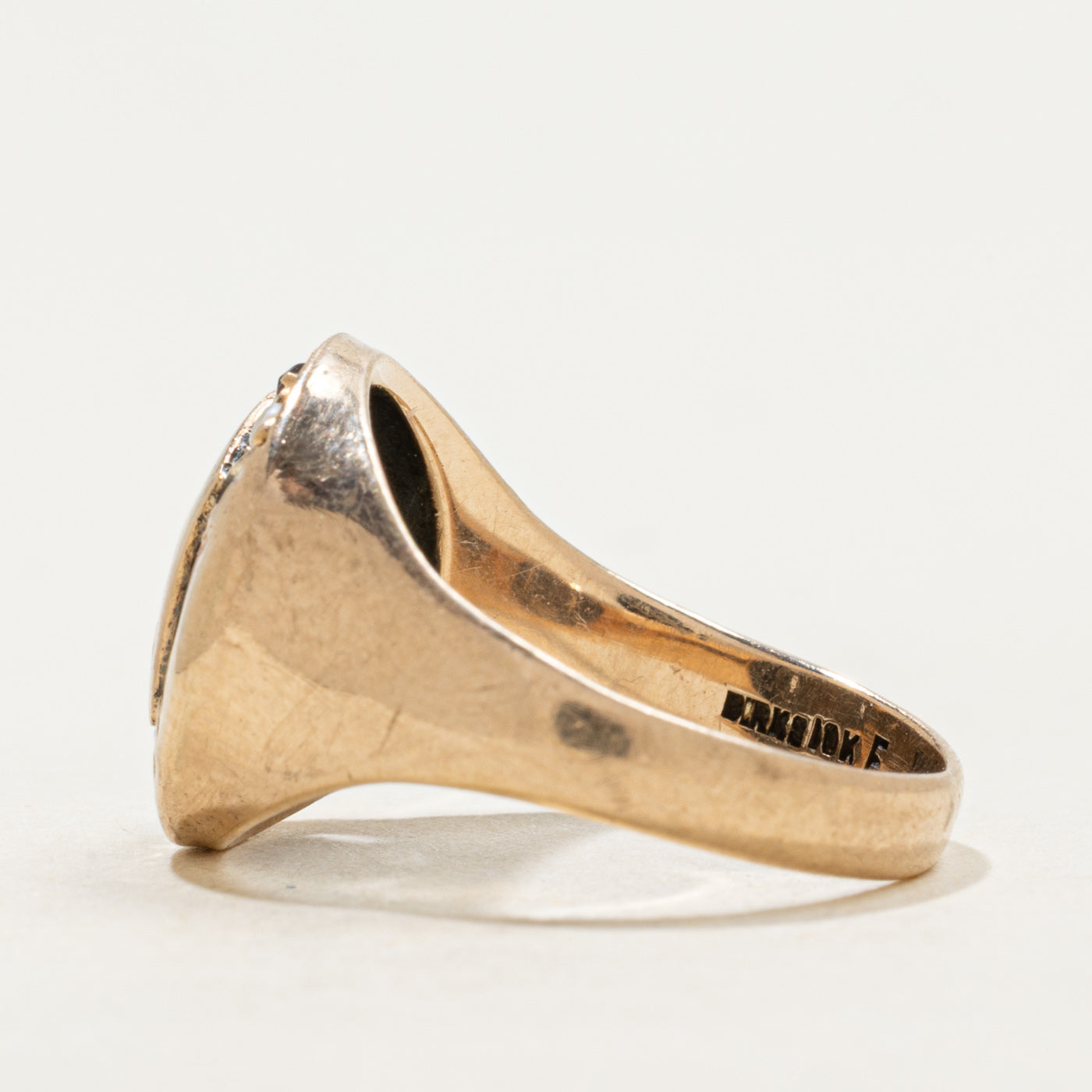 Bague chevalière Birks' McGill University Multi Gemstone Crescent | 0,08 ct | Taille 6