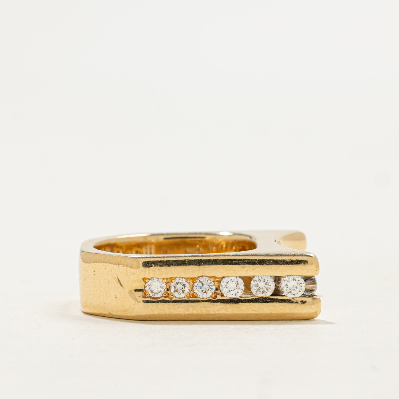 'Birks' 14k Semi Eternity Diamond Curved Ring | 1ctw | SZ 5