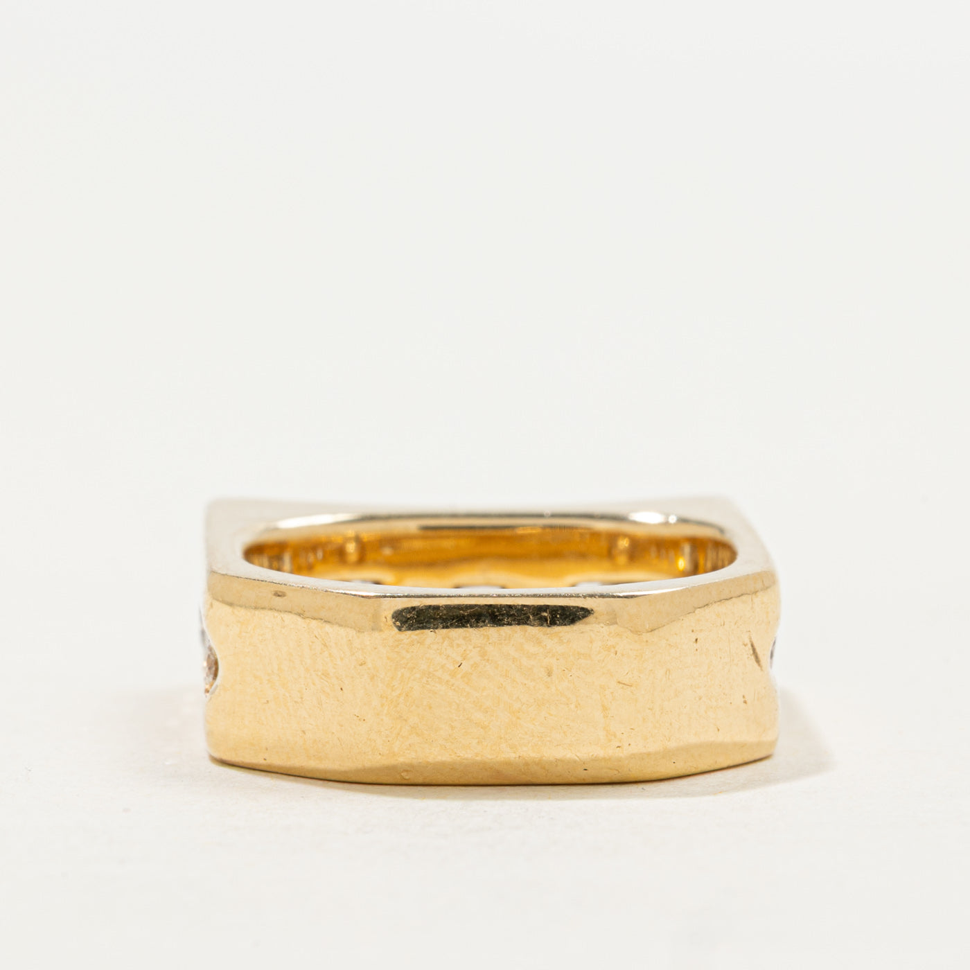 'Birks' 14k Semi Eternity Diamond Curved Ring | 1ctw | SZ 5