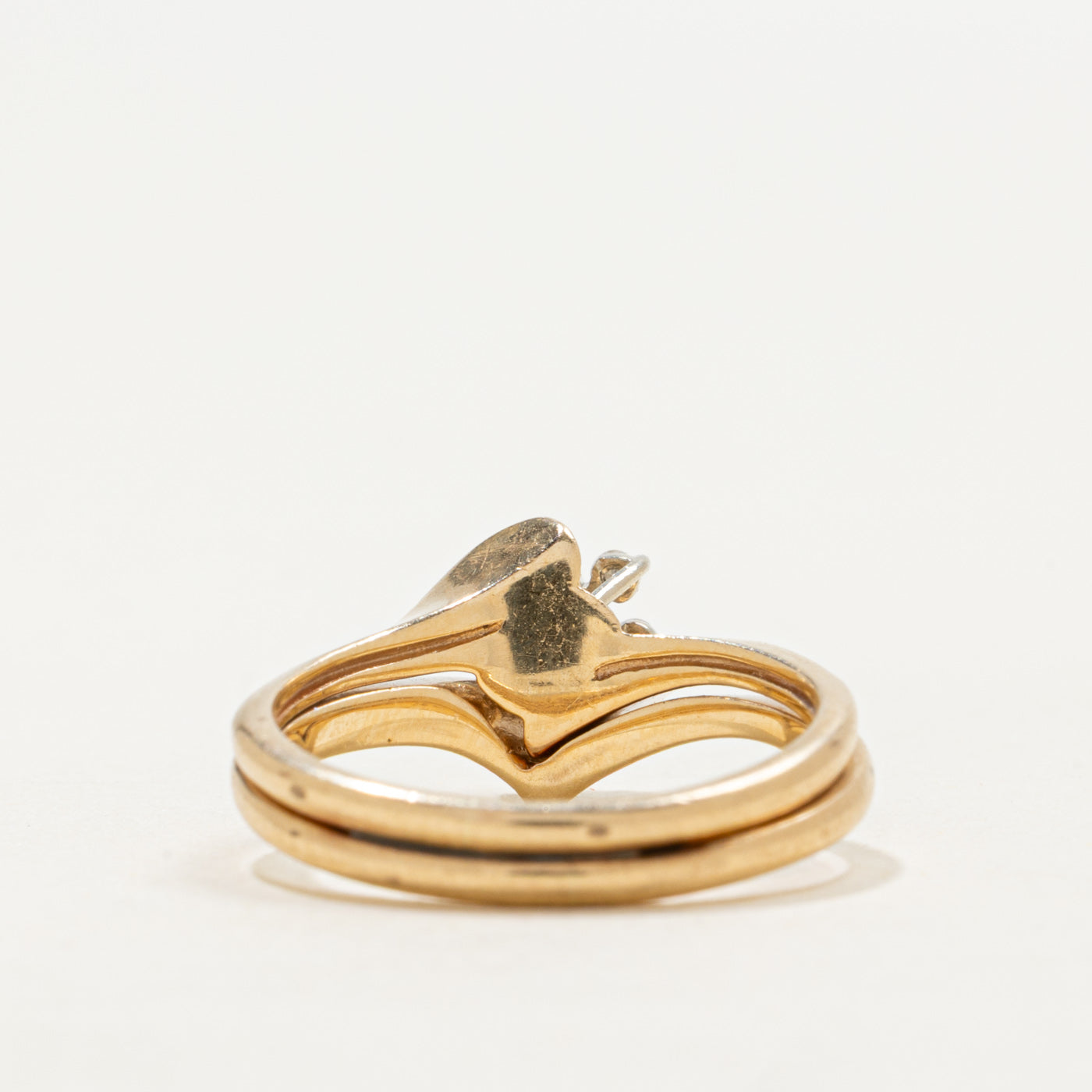 'Birks' 14k Diamond Petal Cluster Soldered Ring Set | 0.09ctw | SZ 4.75
