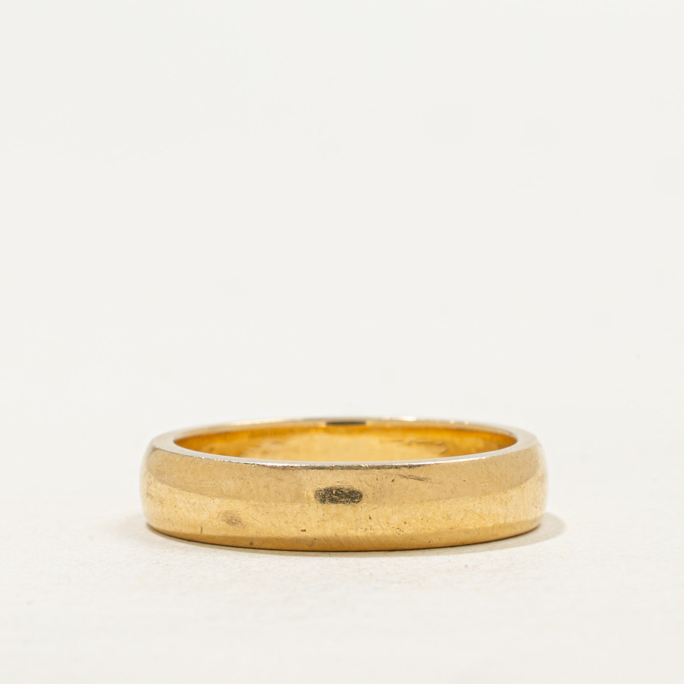 Vintage Pseudo Hallmarked 18k Yellow Gold Band | 4.05mm | SZ 6