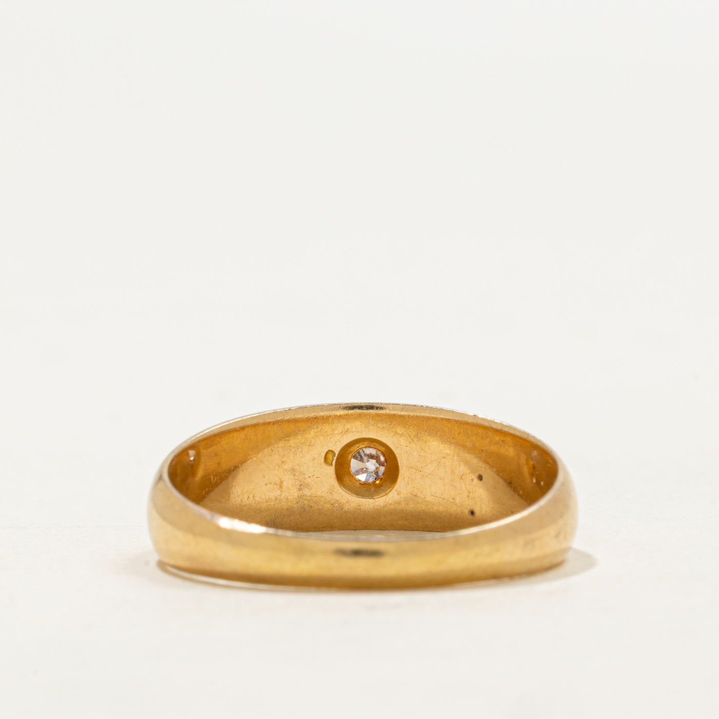 1904 Birmingham 18k Star Set Old Mine Cut Diamond Band | 0.07ctw | SZ 8