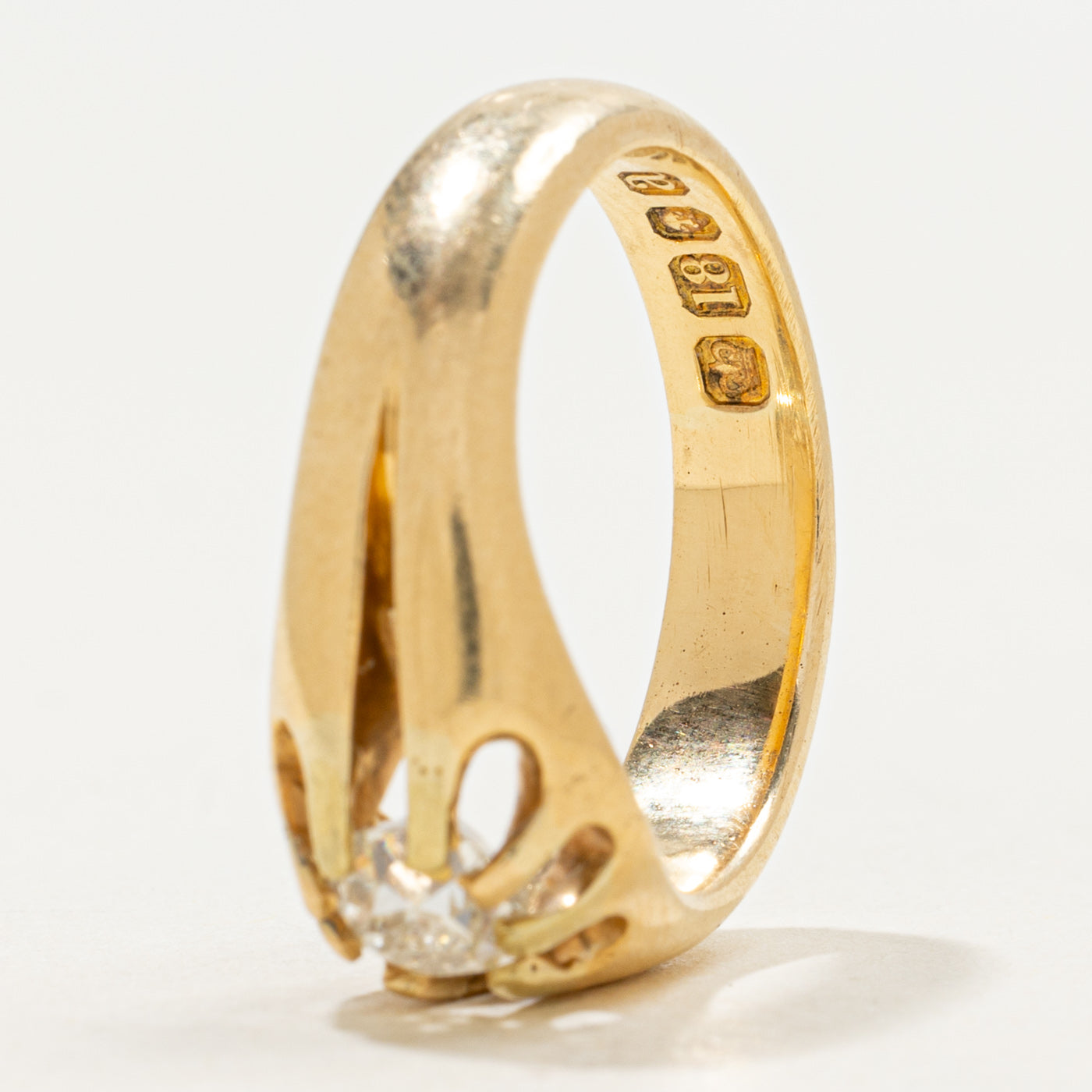 Bague sertie de diamants Belcher en or 18 carats, Londres, 1896 | 0,60 ct | Taille 7,5