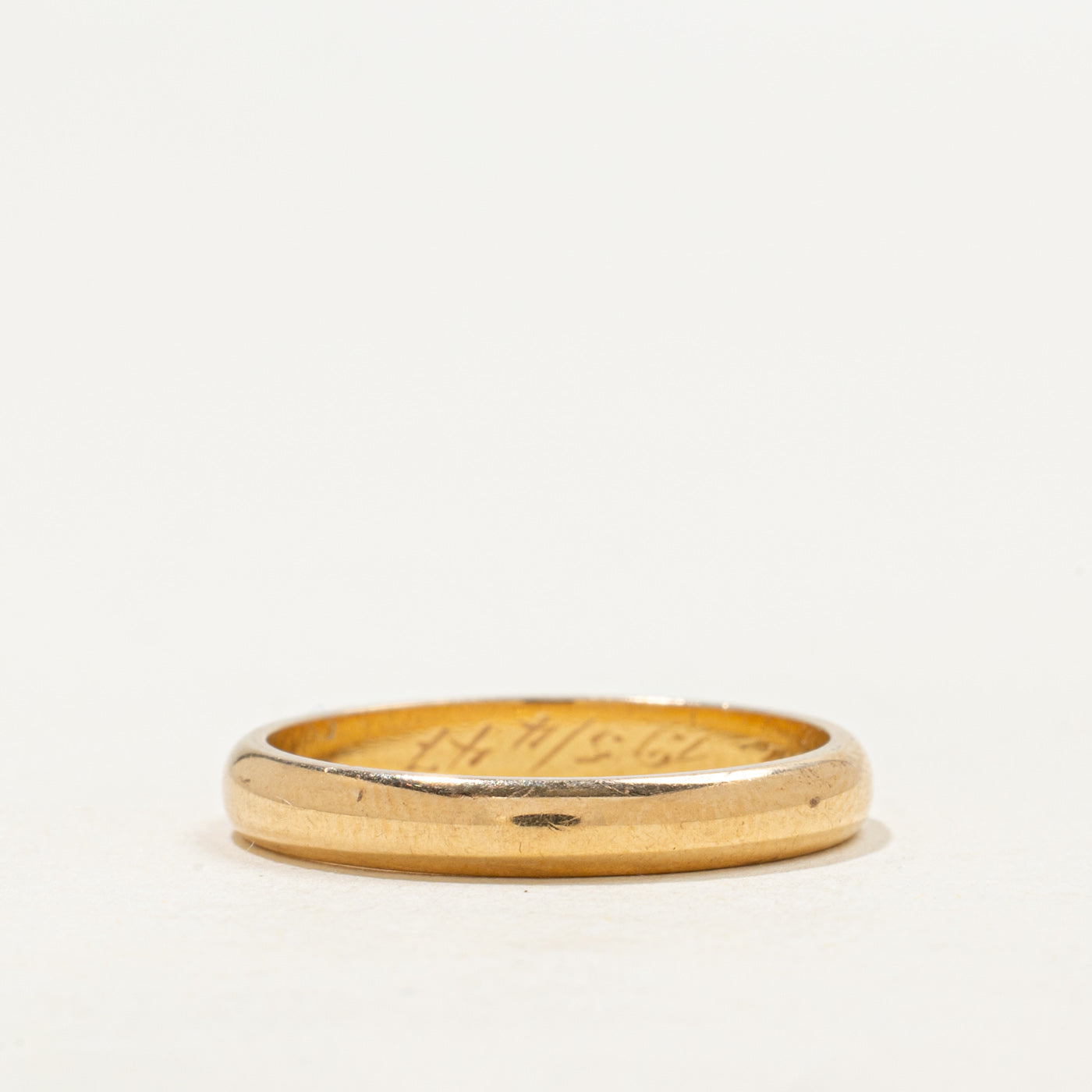 Alliance suédoise en or jaune 18 carats de 1946 | 2,92 mm | Taille 6,5