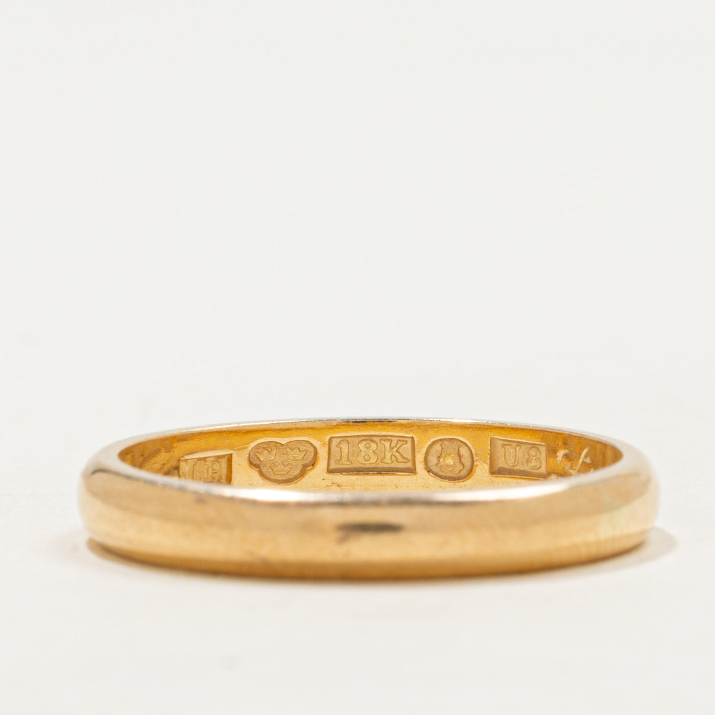 Alliance suédoise en or jaune 18 carats de 1946 | 2,92 mm | Taille 6,5