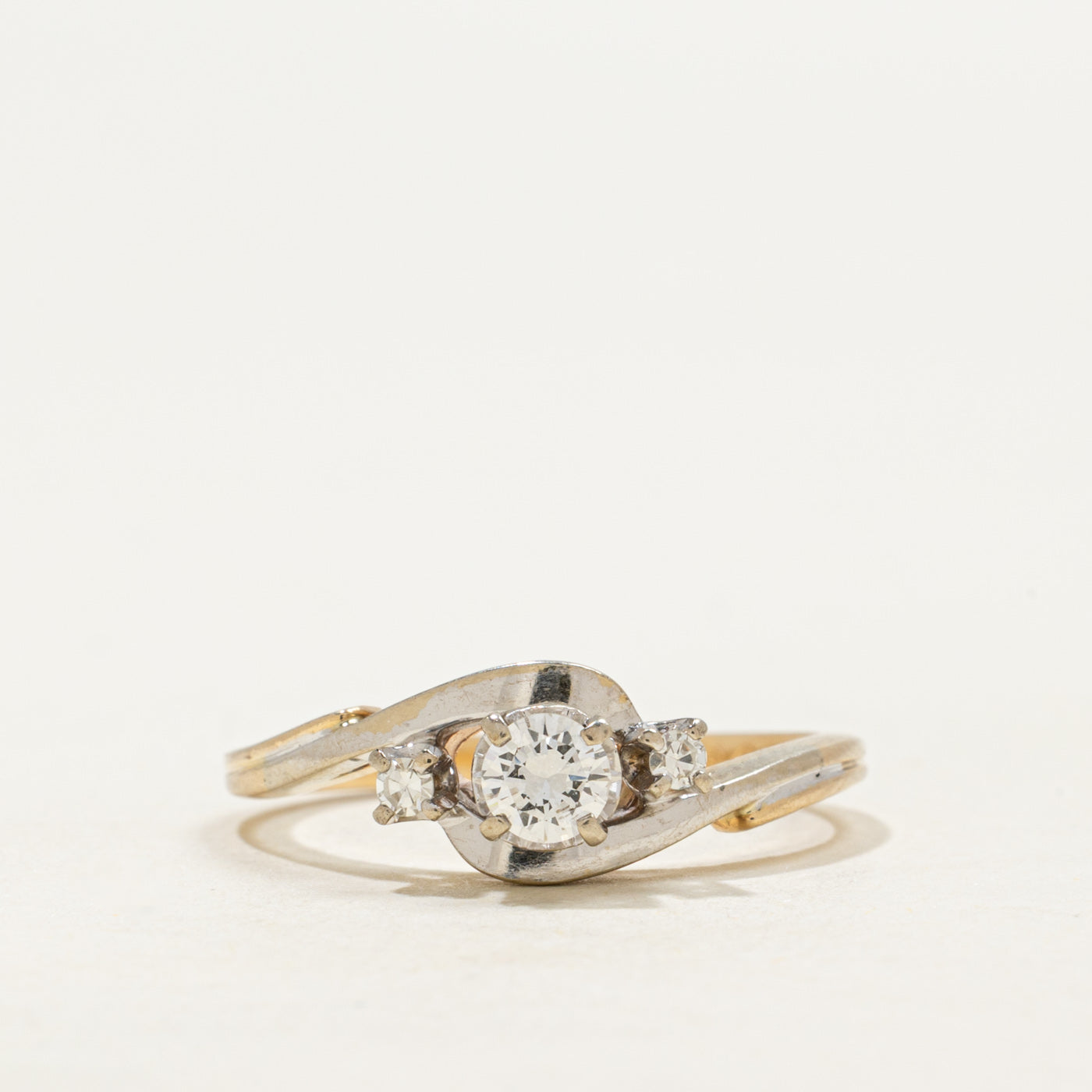 Vintage Canadian 14k Transitional Cut Diamond Ring | 0.21ctw | SZ 6.25