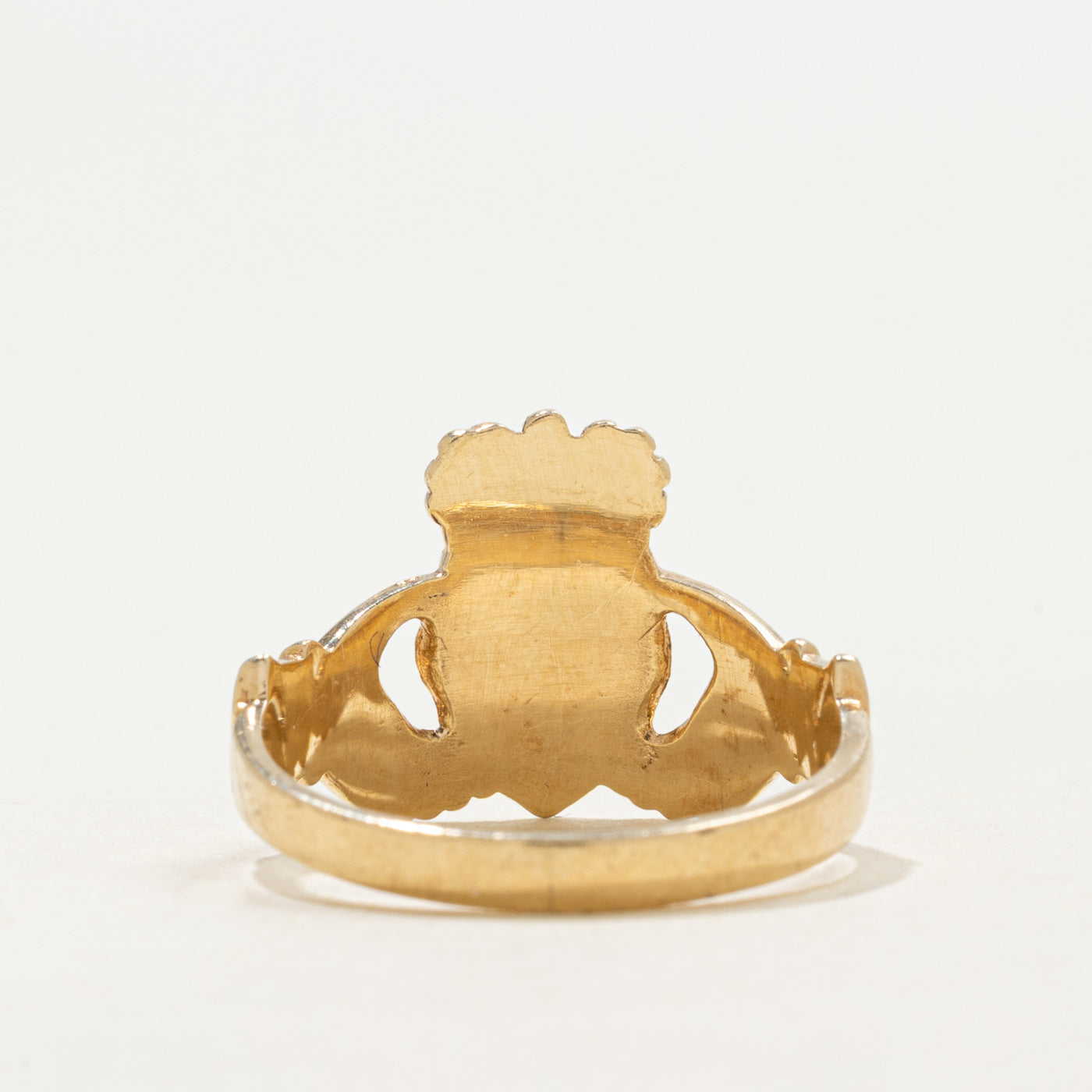 Bague Claddagh Dublin en or jaune 10 carats | Taille 7