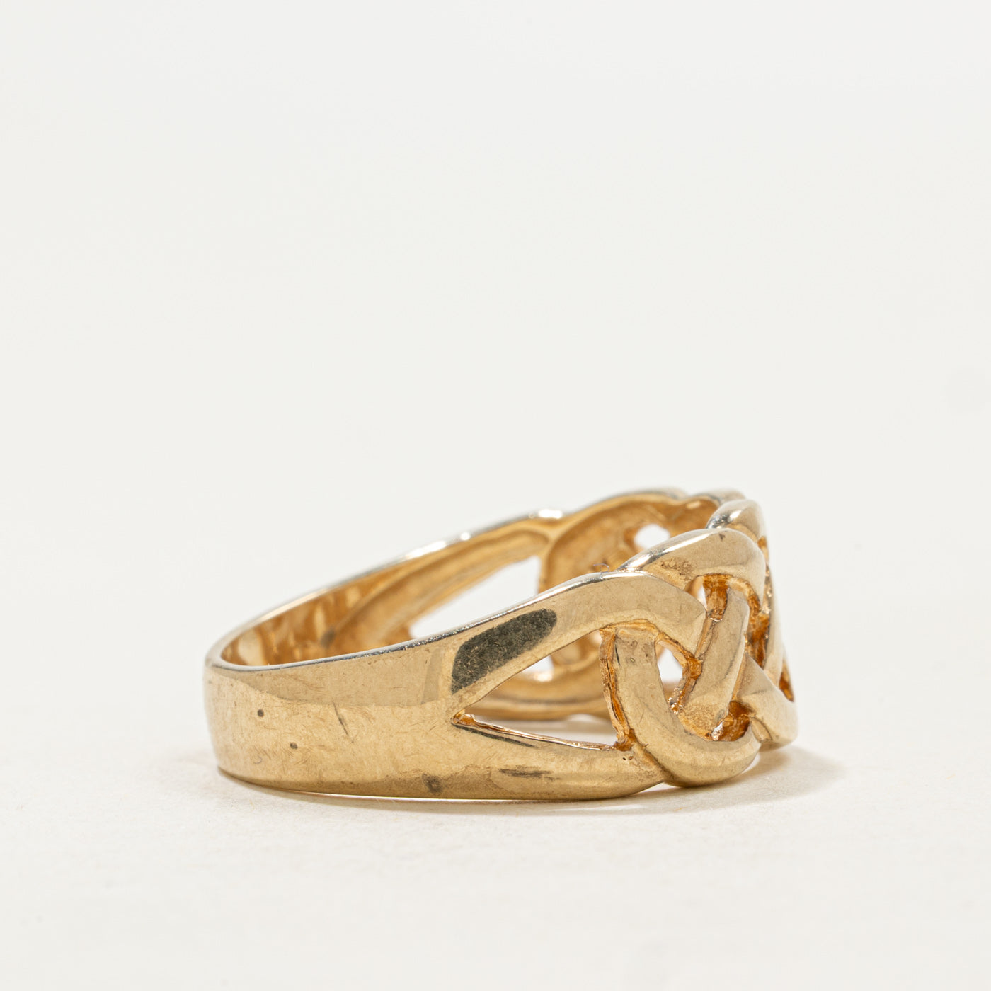 Bague Birmingham 9K à nœud celtique | Taille 8,75