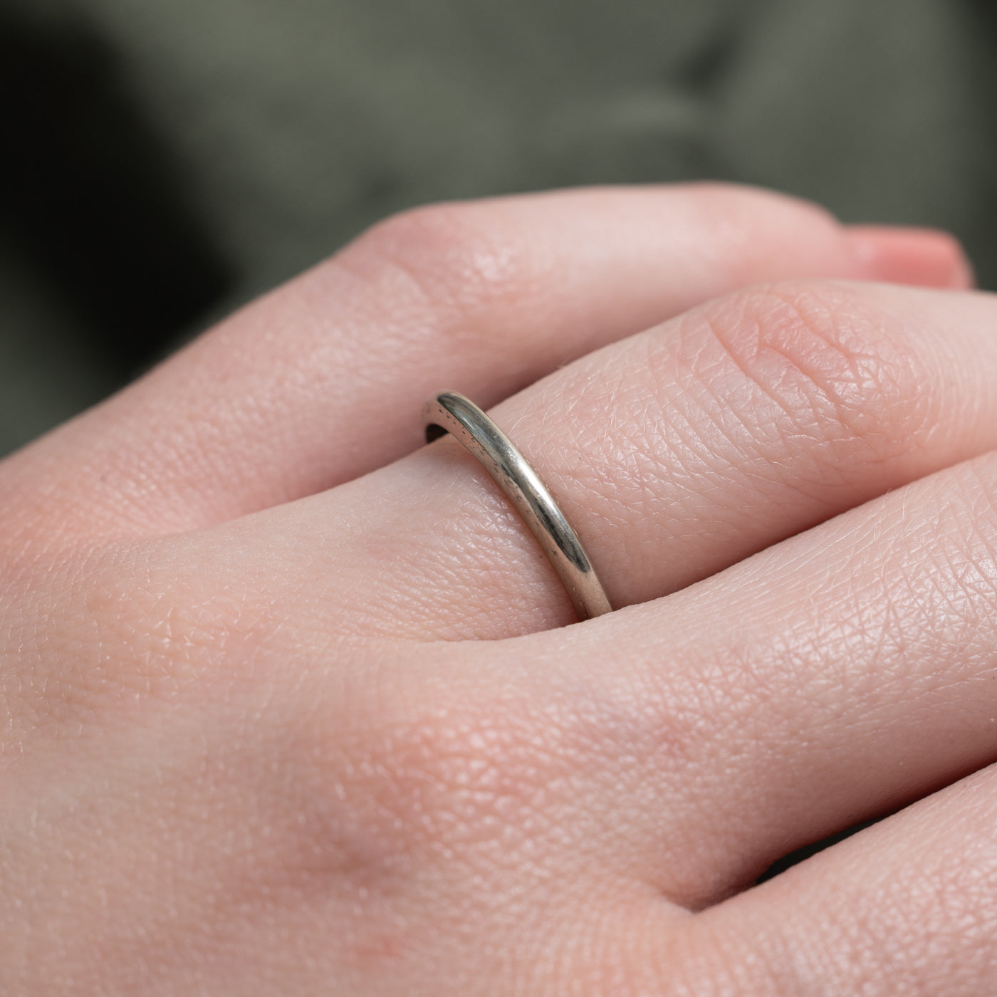 1937 Birmingham 18k White Gold Stacking Band | 2.23mm | SZ 5.5