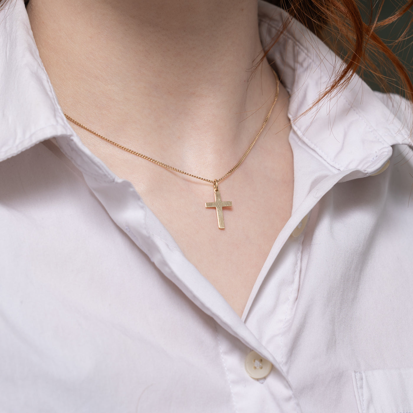 1990 Birmingham 9k Yellow Gold Cross Charm