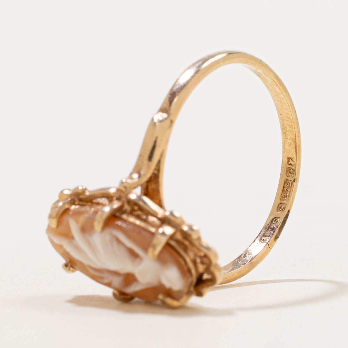 1970 Birmingham Shell Cameo Ring | 1.00ct | SZ 7