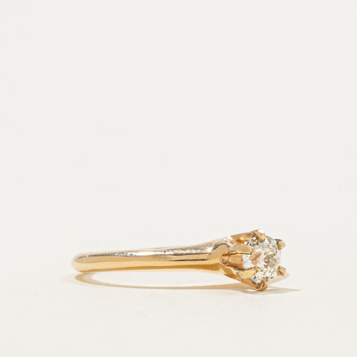 Edwardian Six Prong Old European Cut Diamond Ring | 0.35ctw | SZ 7.25