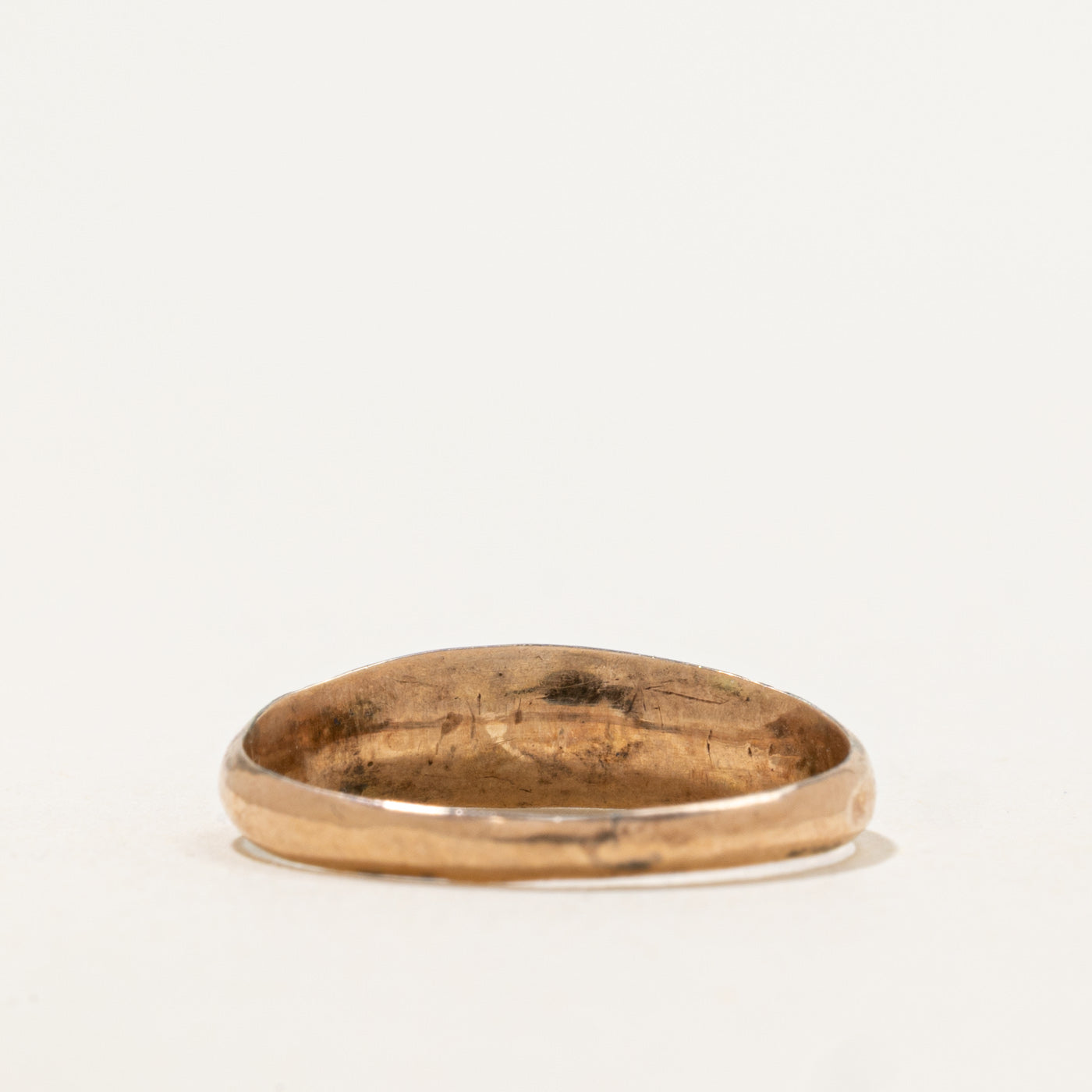 Victorian Three Stone Amethyst Fluted Boat Ring | 0.20ctw | SZ 7.25