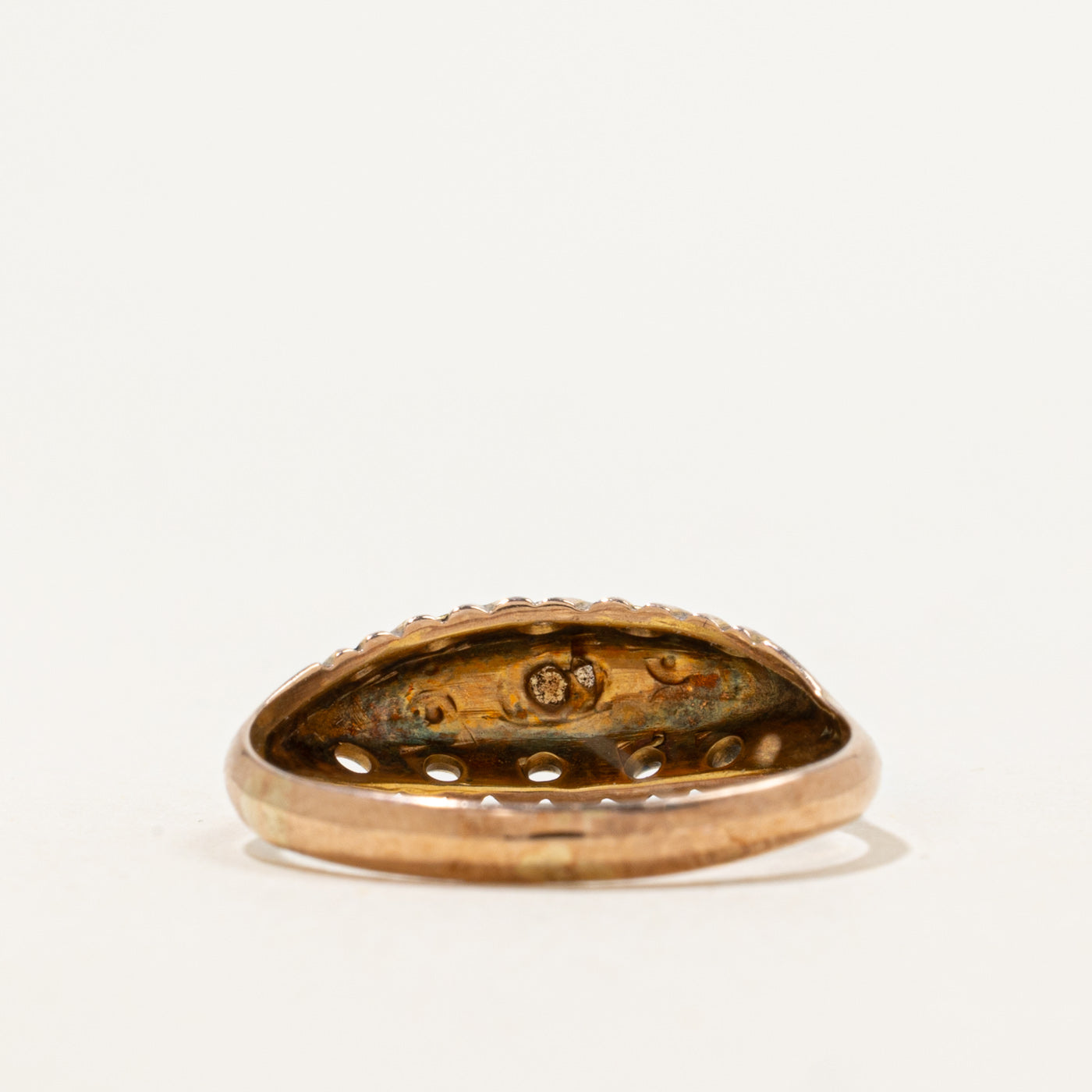 Victorian Seed Pearl Boat Ring | SZ 6.5