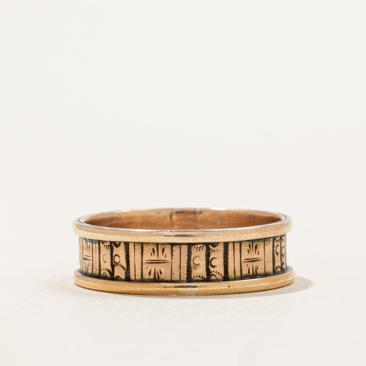 1877 Birmingham Synthetic Spinel Engraved Band | 0.25ct | SZ 9.75