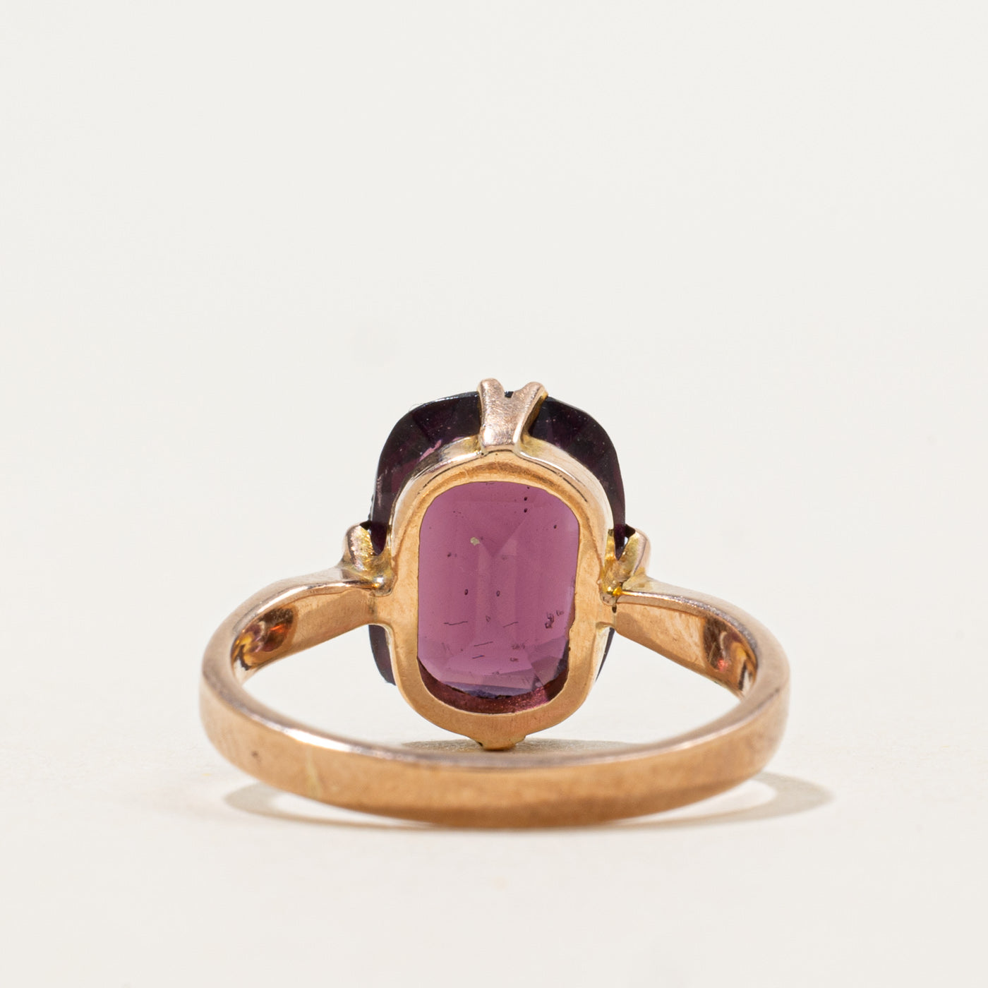 1922 Birmingham Purple Glass Double Claw Ring | 3.00ct | SZ 5.75