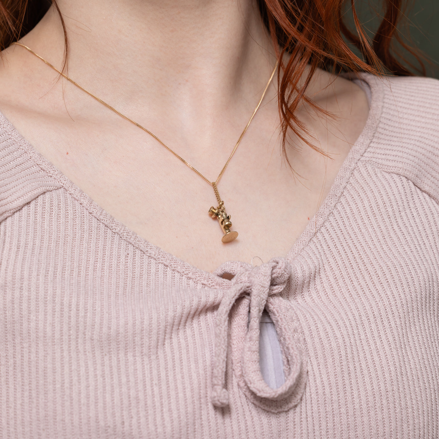 14k Old Telephone Charm