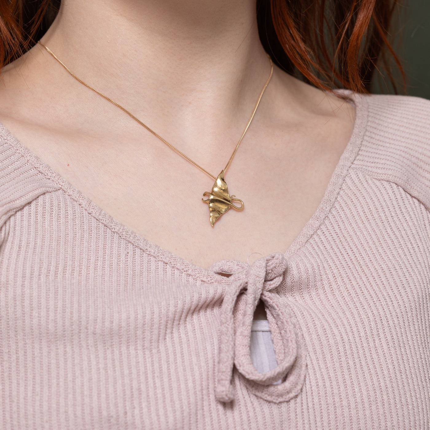 14k Manta Ray Pendant