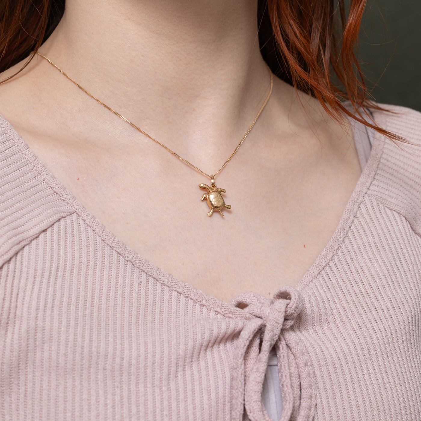 14k Turtle Pendant
