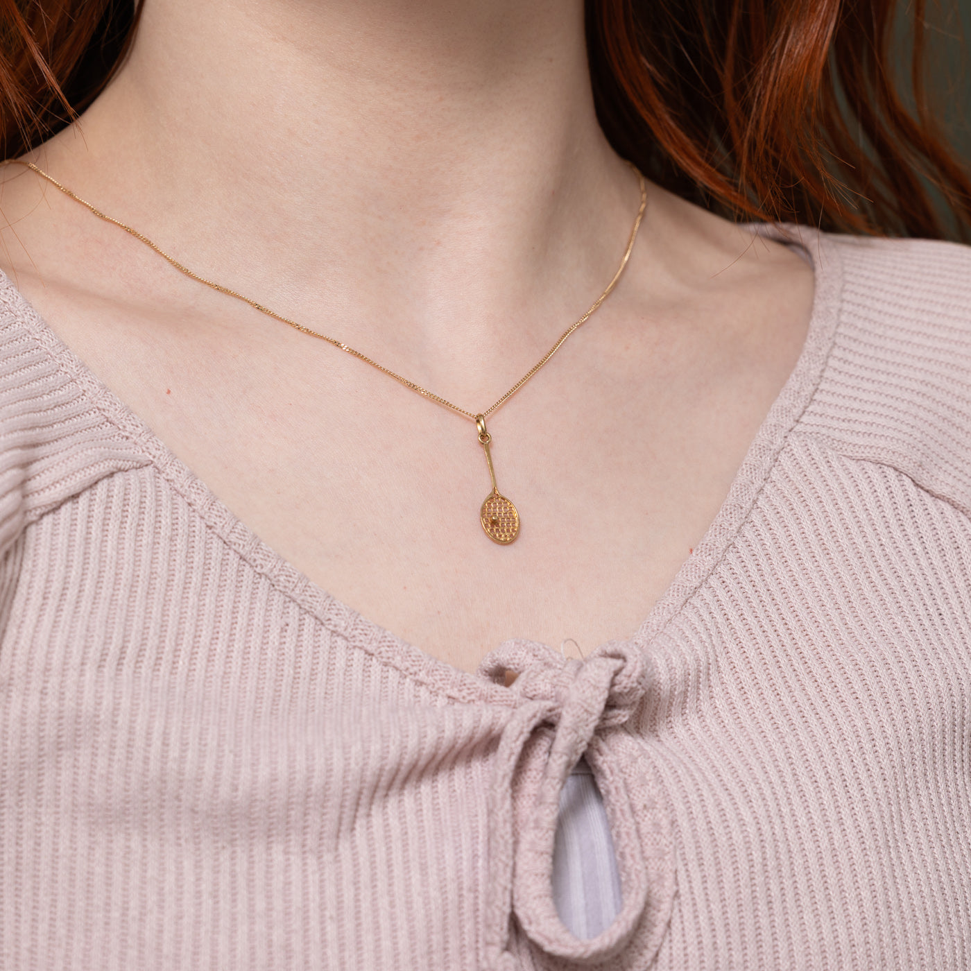 14k Tennis Racket Charm