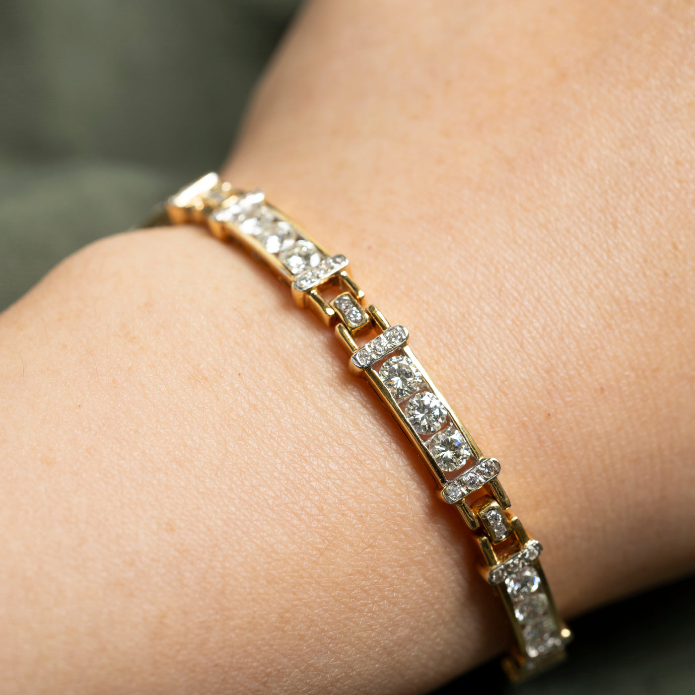 18k Channel Set Diamond Tennis Bracelet | 3.60ctw