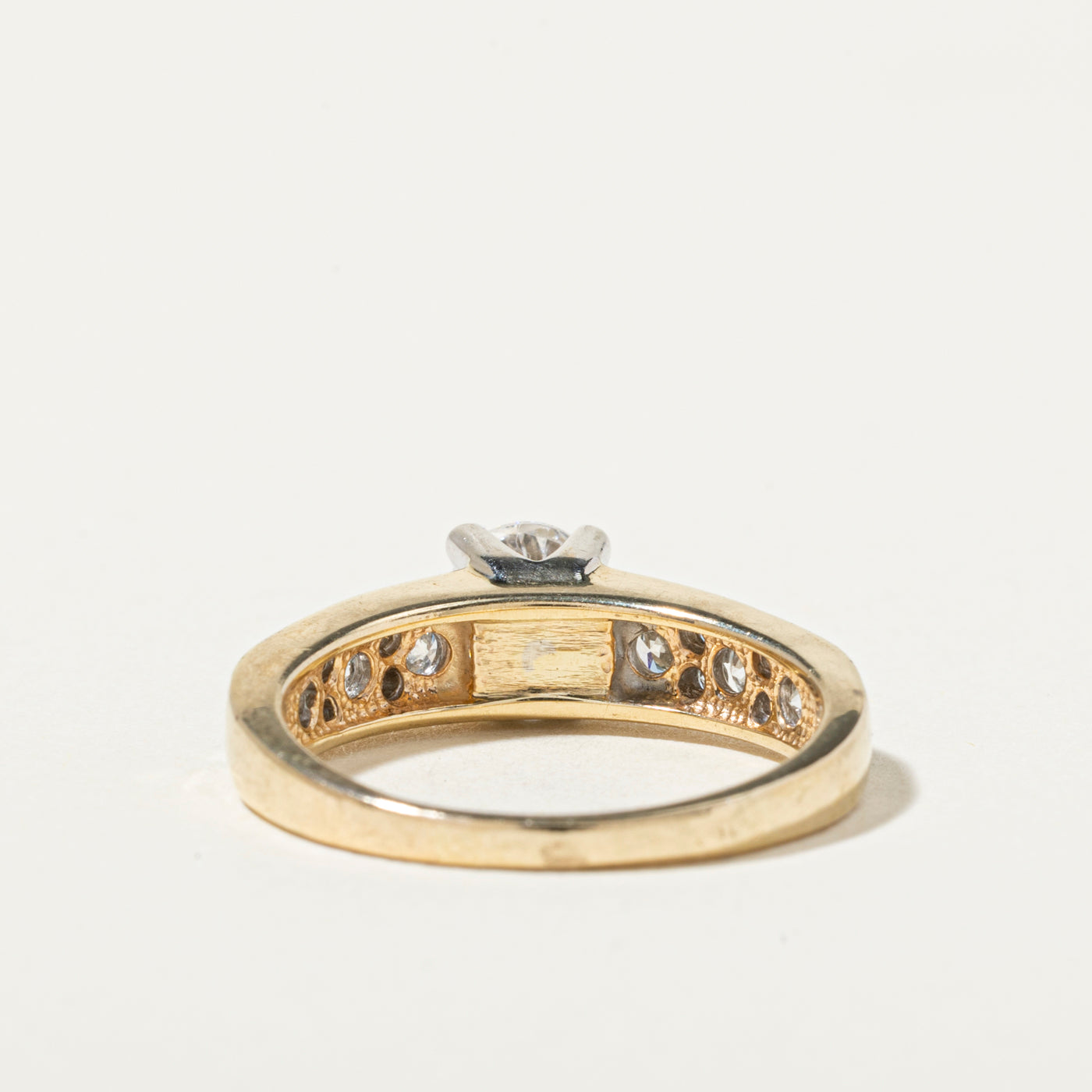 14k Diamond Channel Set Accented Ring | 0.68ct I1 F/G, 0.82ctw | SZ 6.5