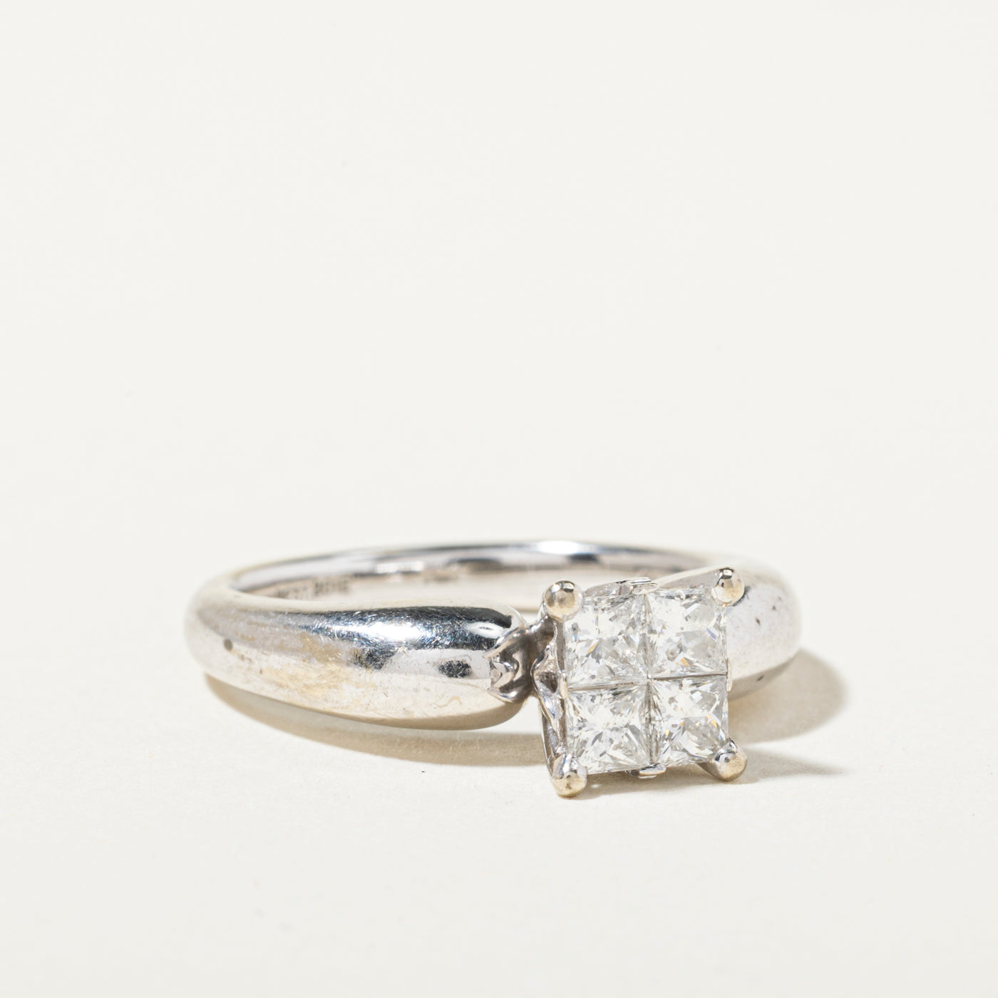 14k Invisible Set Princess Cut Diamond Ring | 0.57ctw | SZ 6.5