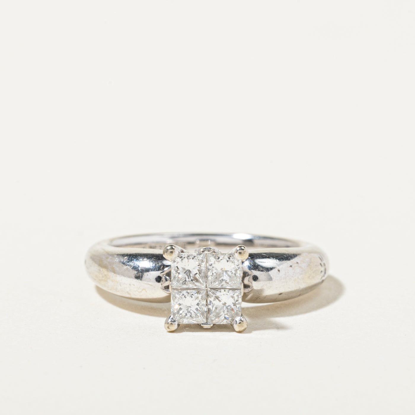 14k Invisible Set Princess Cut Diamond Ring | 0.57ctw | SZ 6.5