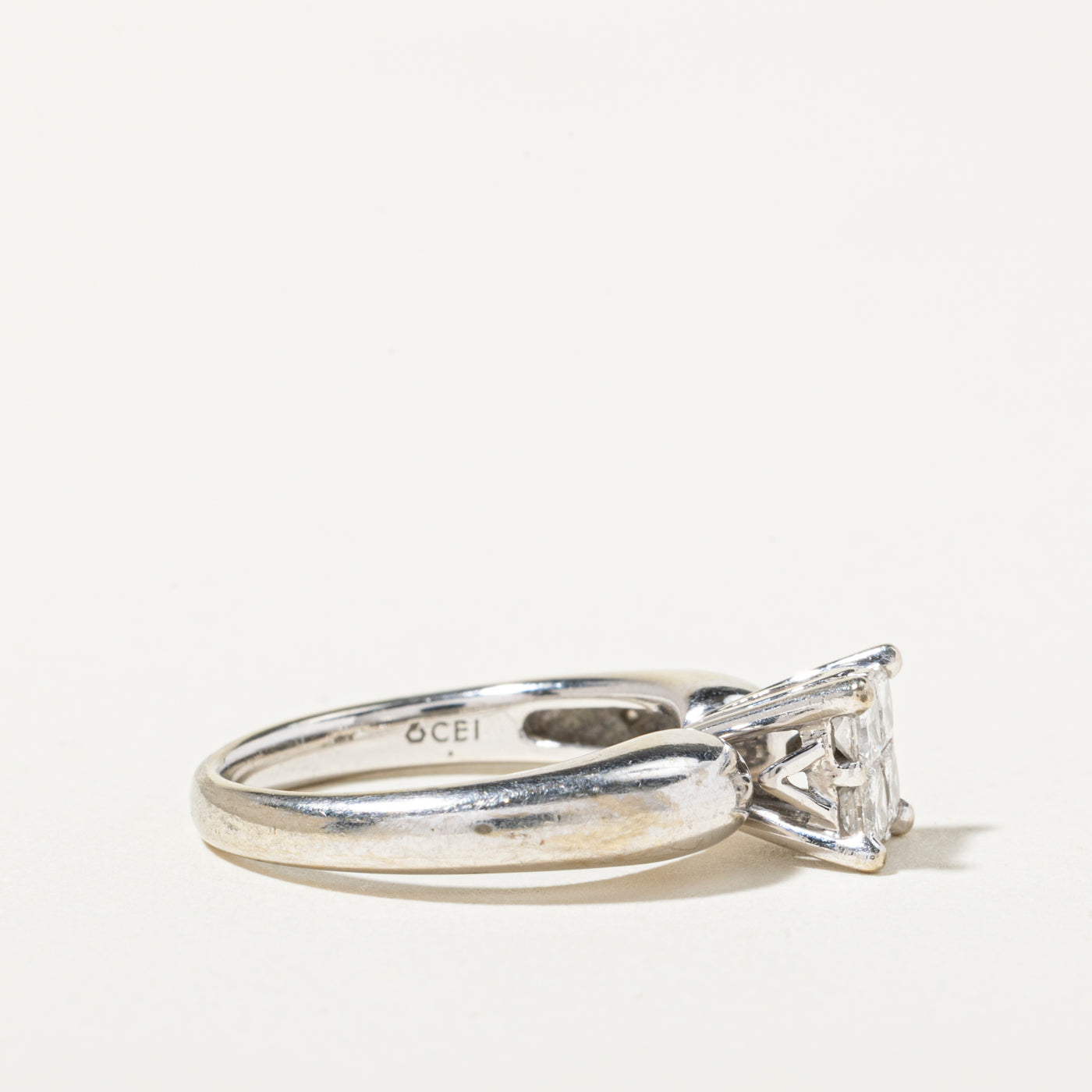 14k Invisible Set Princess Cut Diamond Ring | 0.57ctw | SZ 6.5