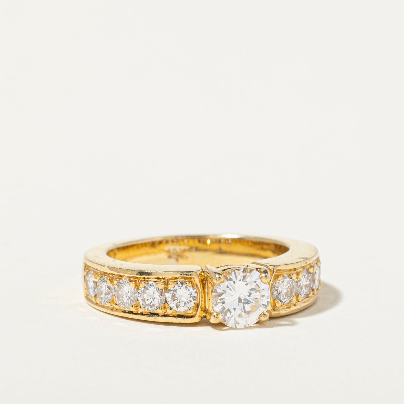 18k Yellow Gold Diamond Accented Ring | 1.37ctw | SZ 6.25