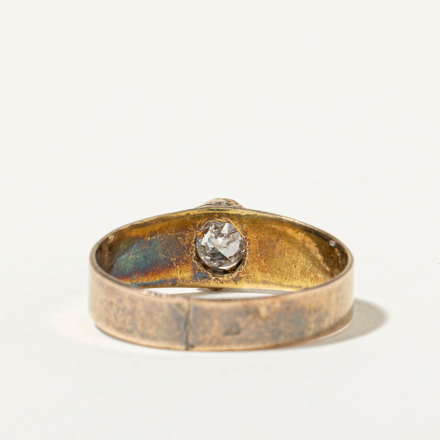Antique 14k Old European Cut Diamond Ring | 0.41ct I2 F/G | SZ 6.75
