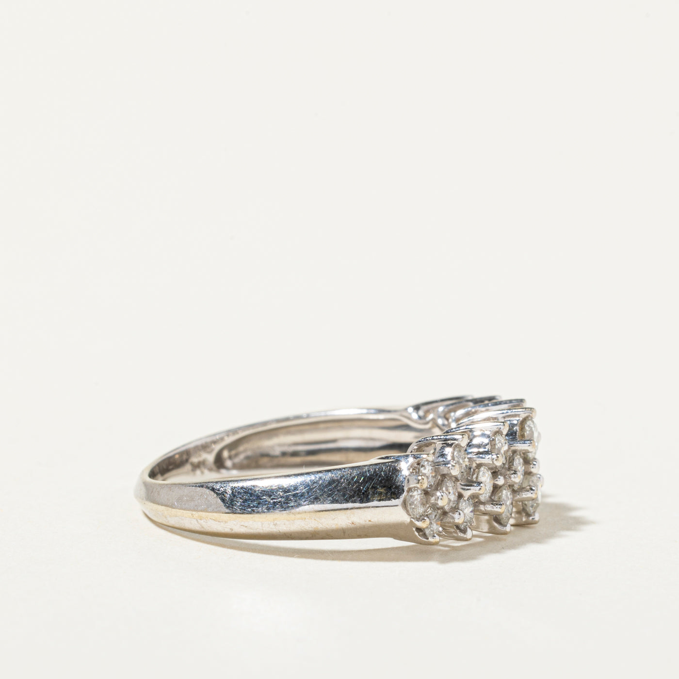 14k Multi Row Diamond Ring | 1.28ctw | SZ 7.75