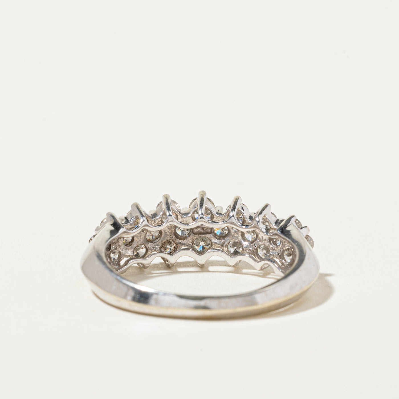 14k Multi Row Diamond Ring | 1.28ctw | SZ 7.75