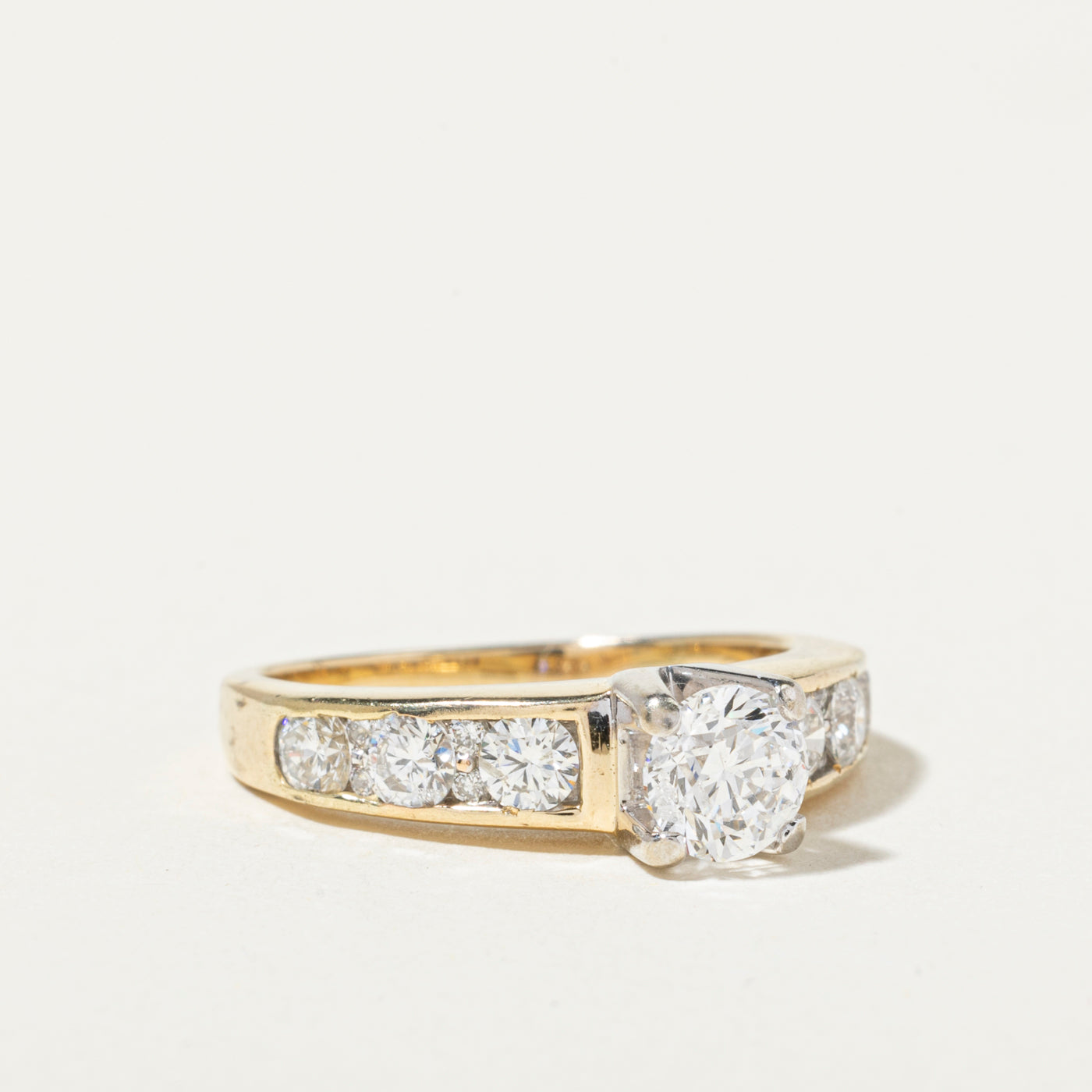 14k Diamond Channel Set Accented Ring | 0.68ct I1 F/G, 0.82ctw | SZ 6.5