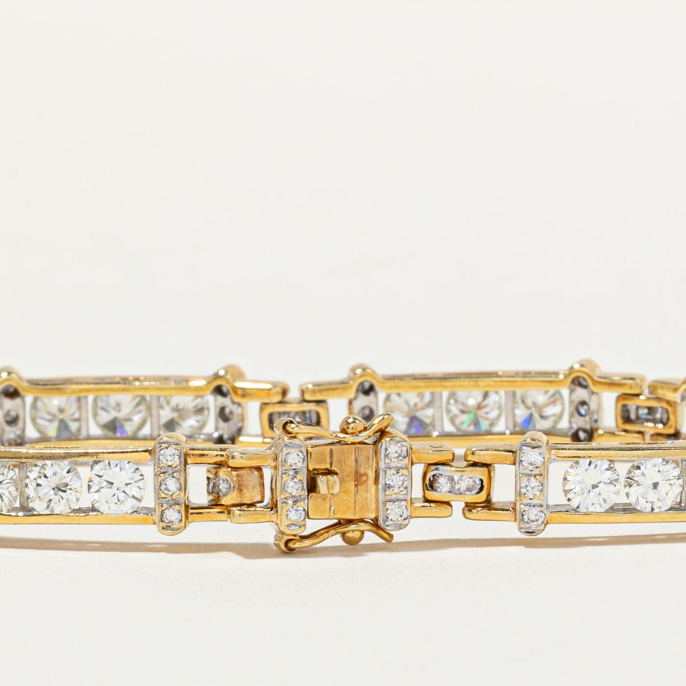 18k Channel Set Diamond Tennis Bracelet | 3.60ctw