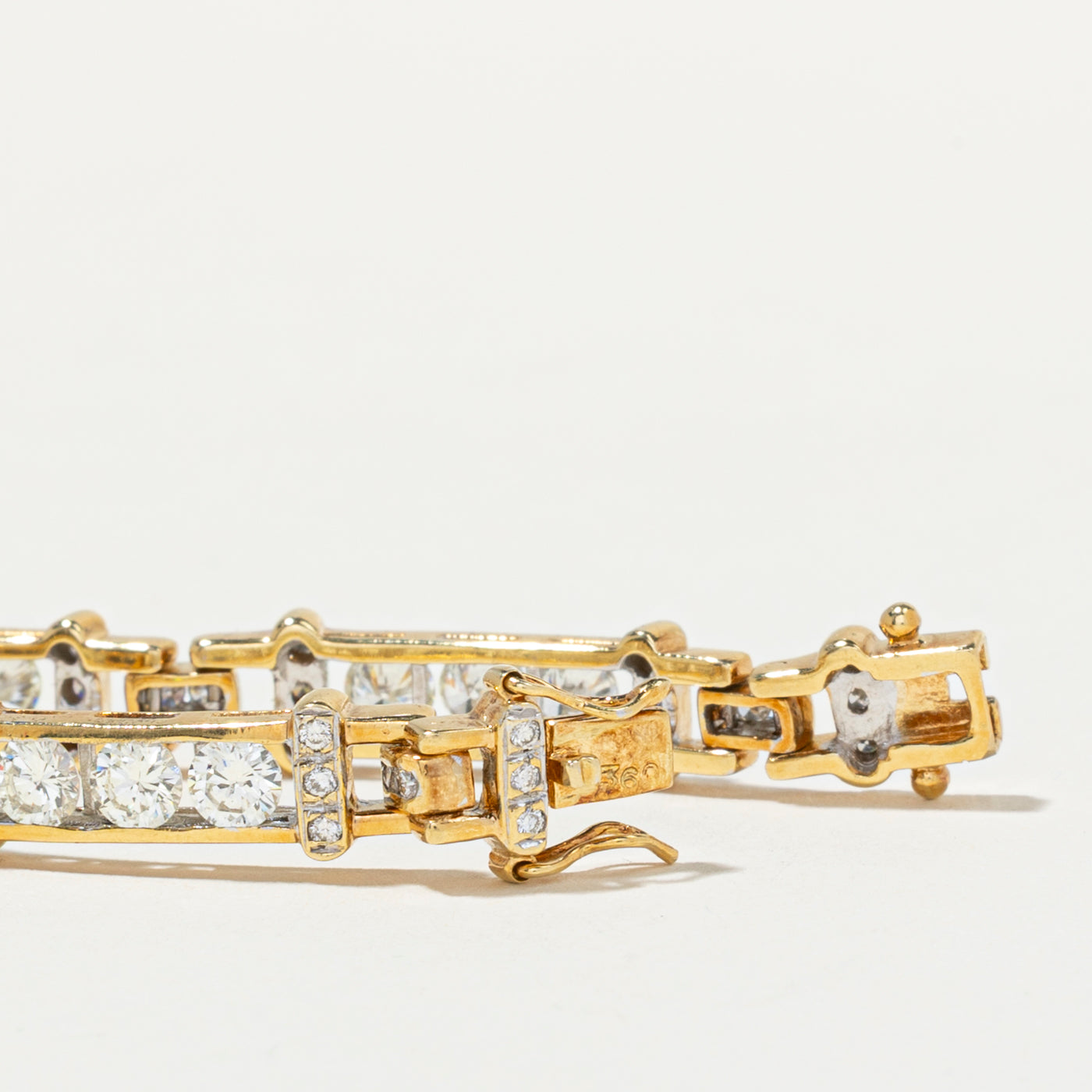 18k Channel Set Diamond Tennis Bracelet | 3.60ctw