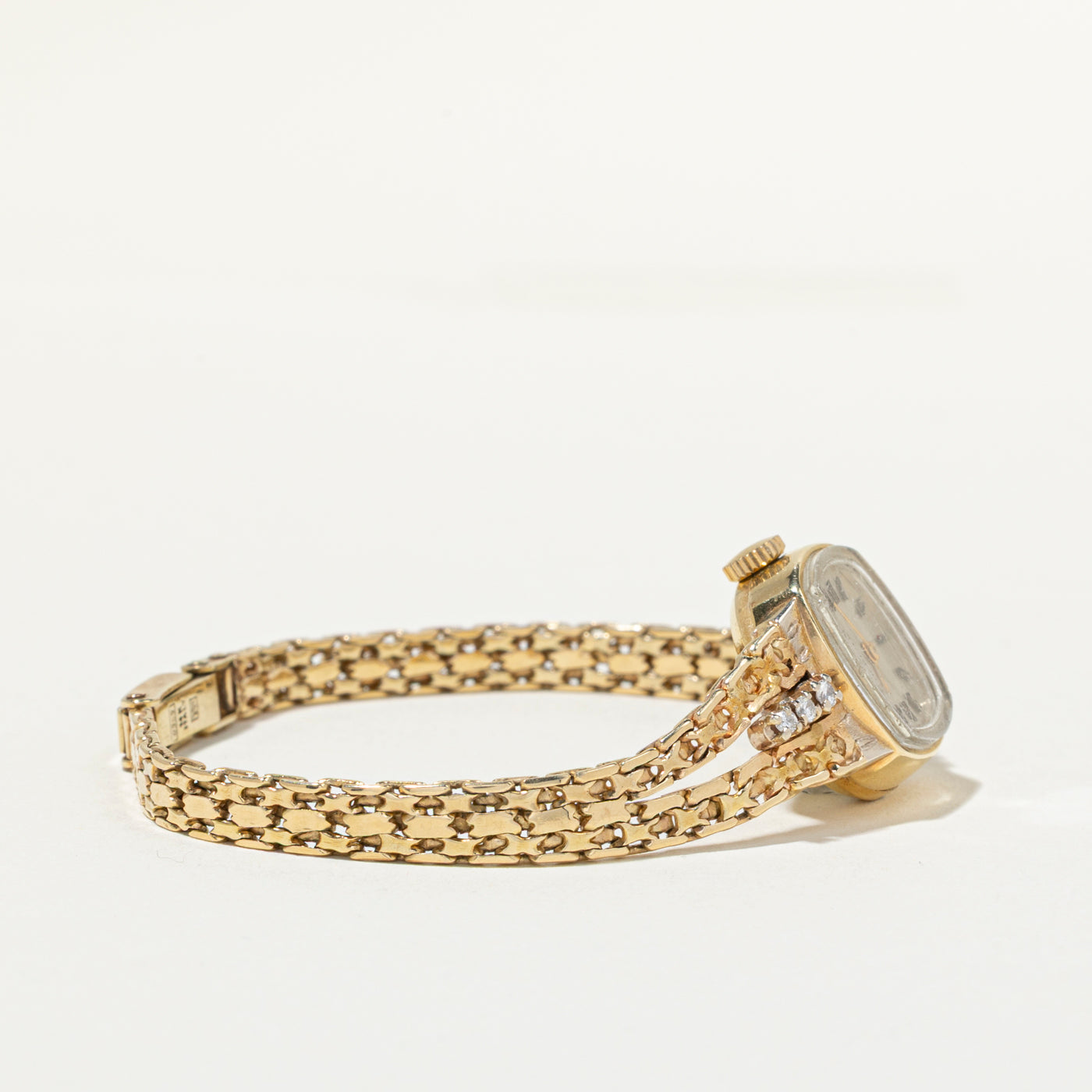 'Longines' Swiss 14k Diamond Accented Watch | 0.16ctw